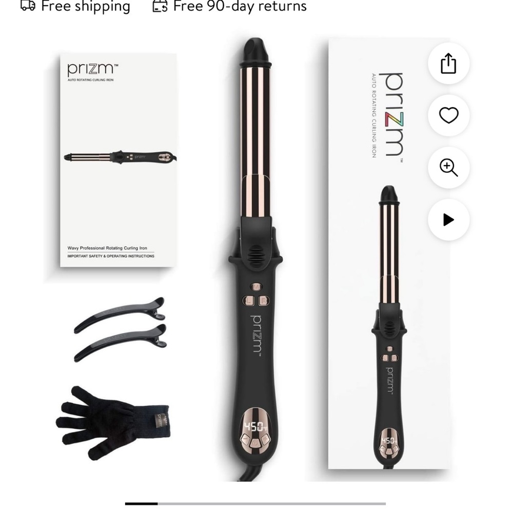 New rotating curling iron